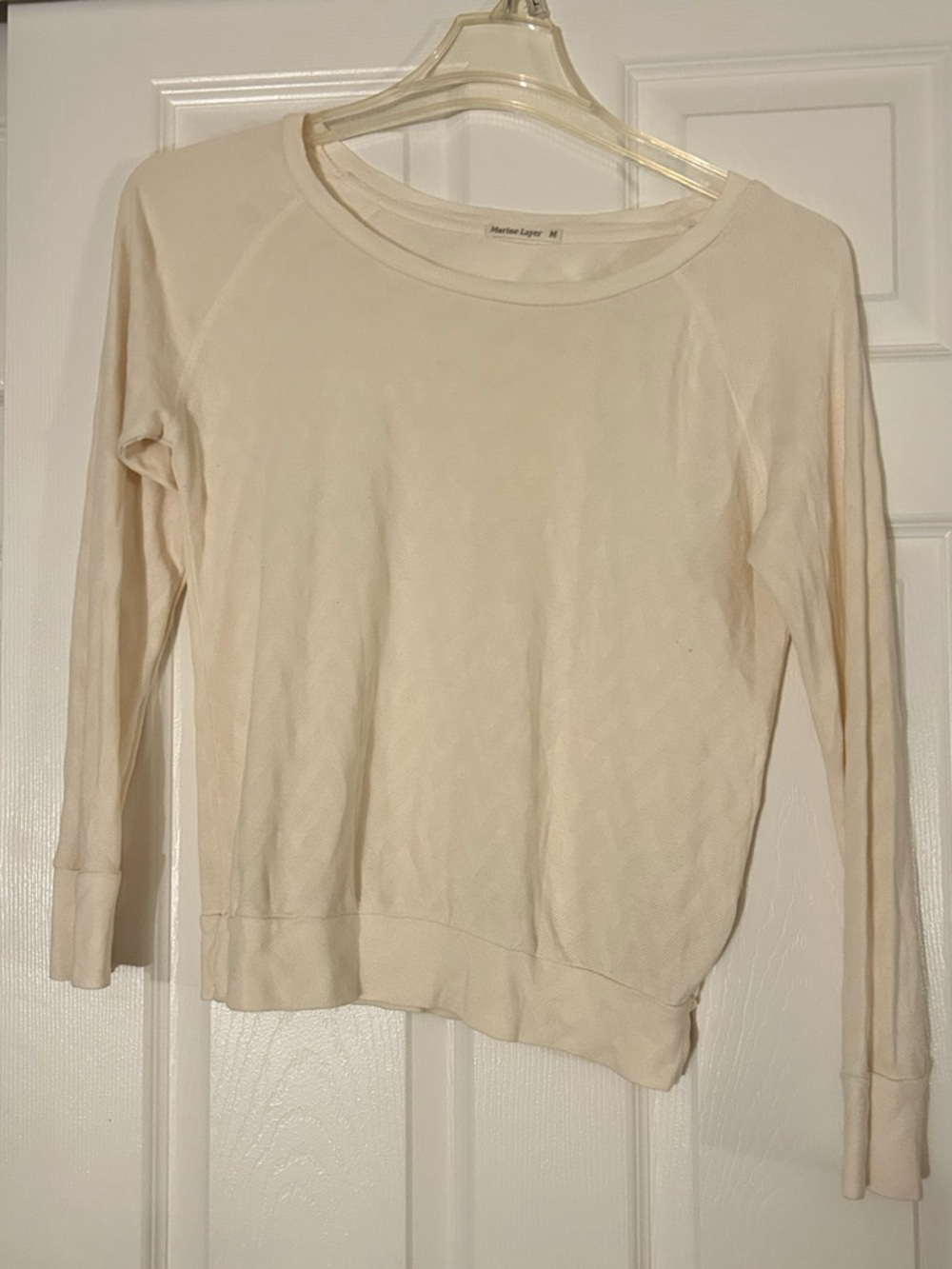 Marine layer Cream Long-Sleeve Lightweight Top
